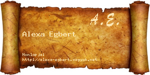 Alexa Egbert névjegykártya
